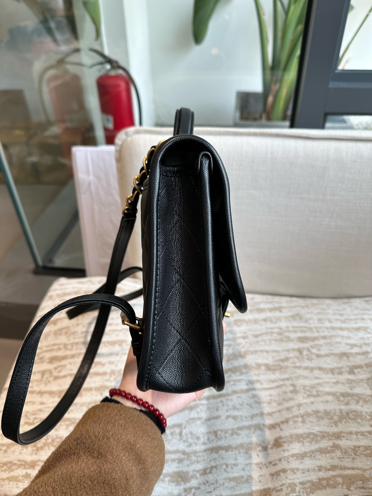 Chanel 25B Four-Leaf Clover Black Gold Backpack